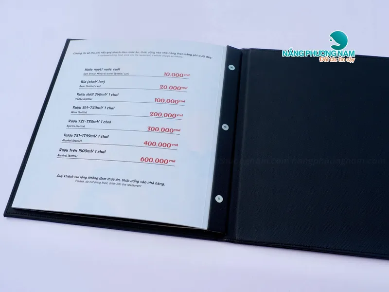 Làm bìa menu cho nhà hàng lẩu nướng – Đẹp, bền, đúng chất.