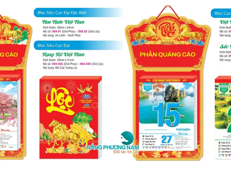 99+ Mẫu In Lịch Tết 2026 Hot Nhất, Thiết Kế Độc Lạ, Sang Trọng, Ấn Tượng.