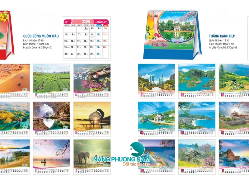 99+ Mẫu In Lịch Tết 2026 Hot Nhất, Thiết Kế Độc Lạ, Sang Trọng, Ấn Tượng.