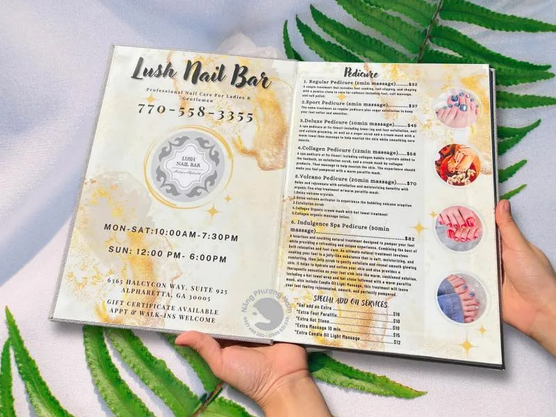 20+ ý tưởng, mẫu thiết kế, in menu nail đẹp giúp tăng trải nghiệm khách hàng.