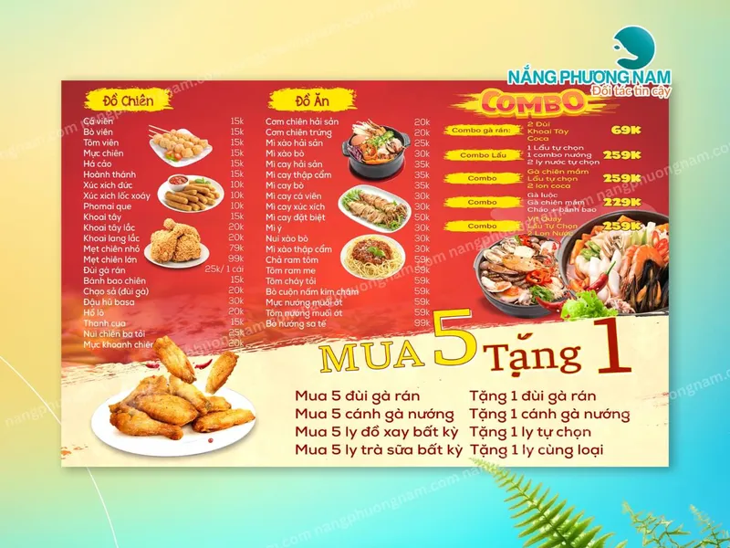30+ Mẫu Menu Quán Nhậu Hot Nhất – Quán Mới Khai Trương Không Nên Bỏ Qua.
