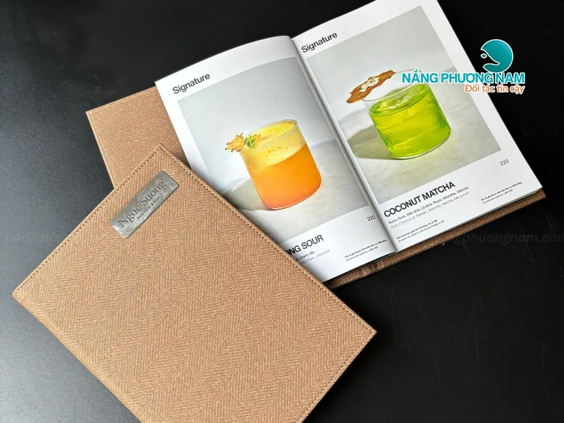 Làm menu quán nước tại Nắng Phương Nam - In bền đẹp, dễ đọc, đúng gu quán