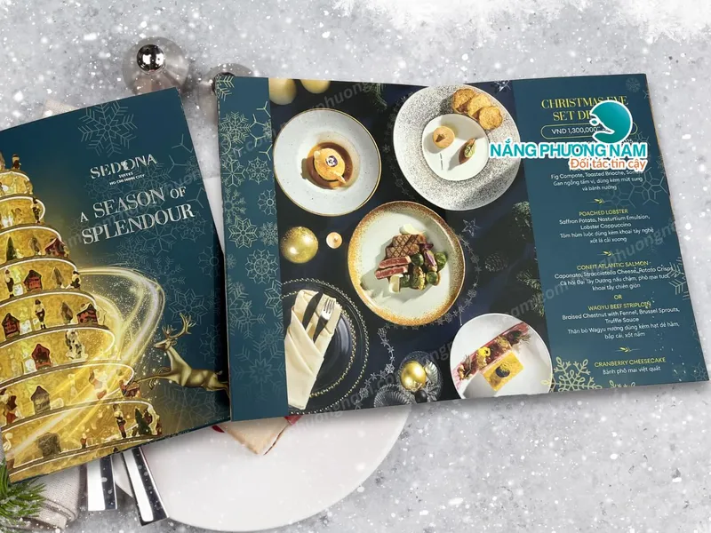 Menu Giáng Sinh, Christmas Menu Sang Trọng Cho Nhà Hàng & Khách Sạn Cao Cấp