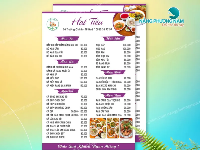 30+ Mẫu Menu Quán Nhậu Hot Nhất – Quán Mới Khai Trương Không Nên Bỏ Qua.