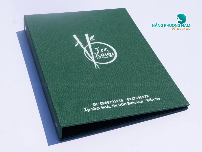 Làm Bìa Menu Da Gáy Còng – Giải Pháp Hiện Đại Cho Thực Đơn Nhà Hàng