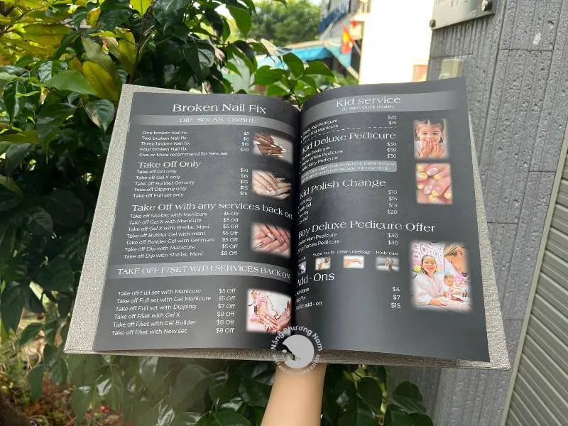 20+ ý tưởng, mẫu thiết kế, in menu nail đẹp giúp tăng trải nghiệm khách hàng.