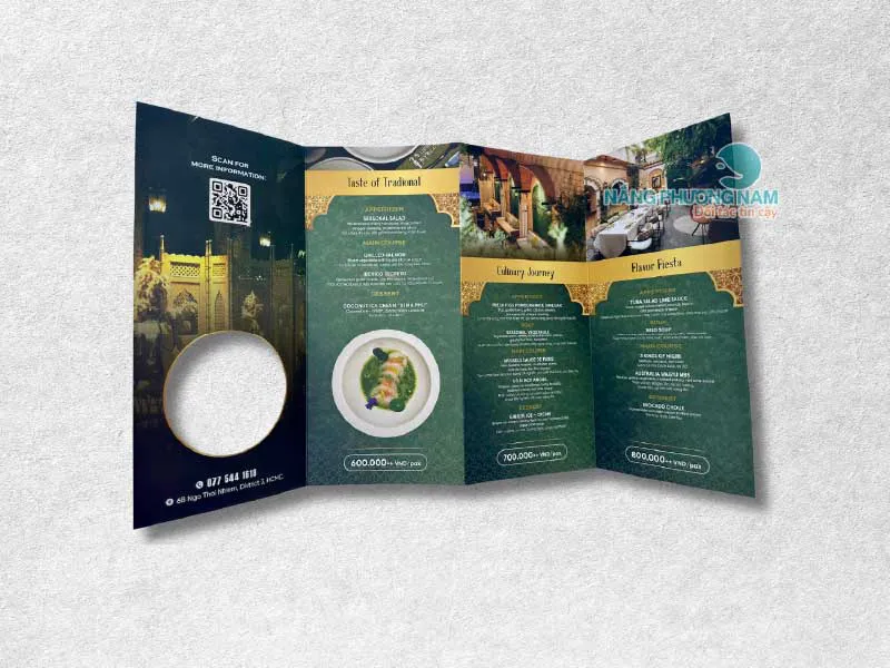 In menu gấp 4 - Menu giấy gấp Lumiere Byblos Villa