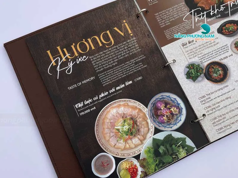 In menu da nhà hàng cơm niêu CKU LINH - Quang Linh Vlog