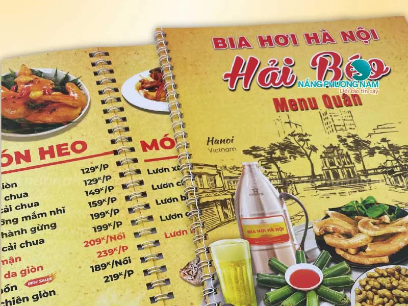 Thiết kế & in menu quán nhậu độc đáo, thu hút khách hàng