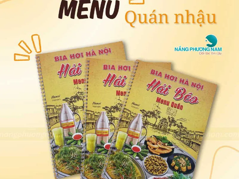 Thiết kế & in menu quán nhậu độc đáo, thu hút khách hàng