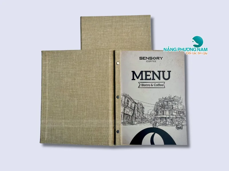 Báo giá in menu bìa vải mới nhất dành cho nhà hàng, quán ăn, spa, nail