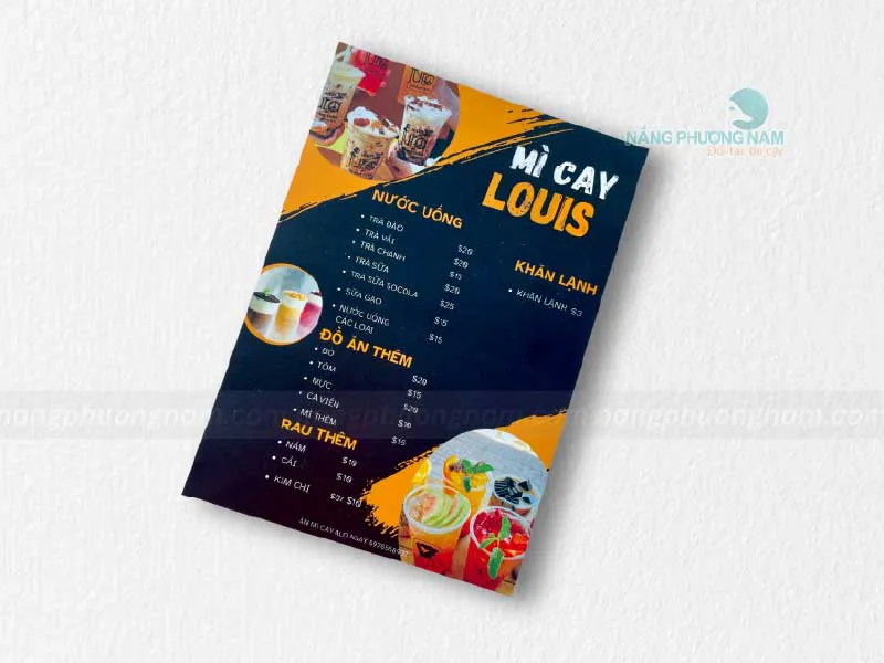 In Menu bồi format giá rẻ, chất lượng tại Thành Phố Hồ Chí Minh