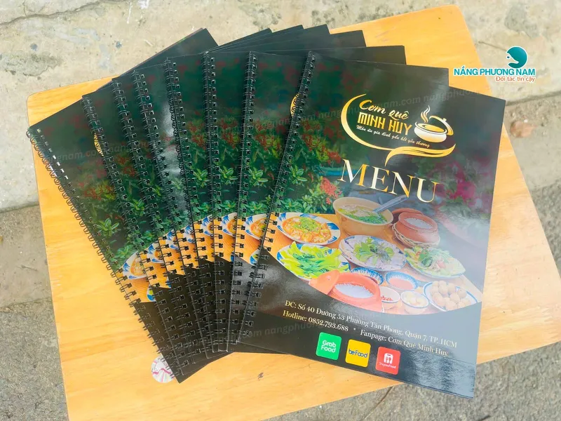  In Menu Giấy Nhựa Chống Nước – Không Lo Rách, Không Bạc Màu