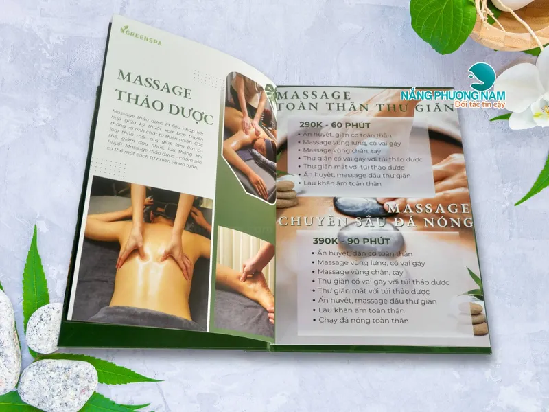 In Menu Dạng Cuốn Cho Ngành Làm Đẹp, Spa, Tiệm Nail – Bền Đẹp, Sang Trọng, Dễ Sử Dụng