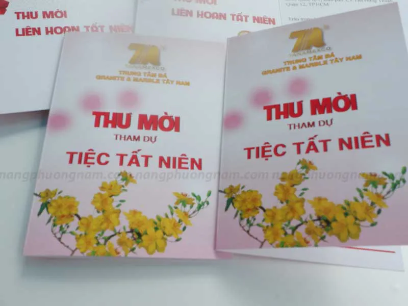 In ấn thư mời tiệc tất niên - Bước khởi đầu gắn kết cho một năm mới thành công.