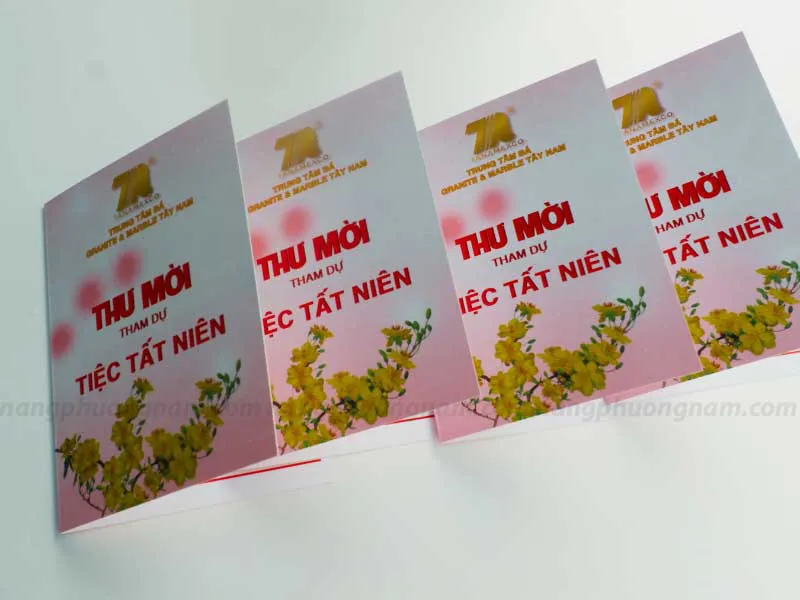 In ấn thư mời tiệc tất niên - Bước khởi đầu gắn kết cho một năm mới thành công.