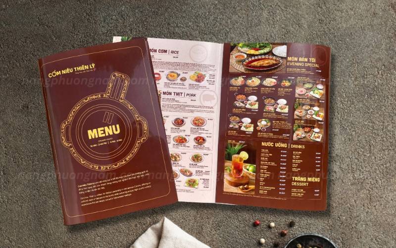 Menu gấp 3 - Sự lựa chọn thông minh cho không gian ẩm thực hiện đại