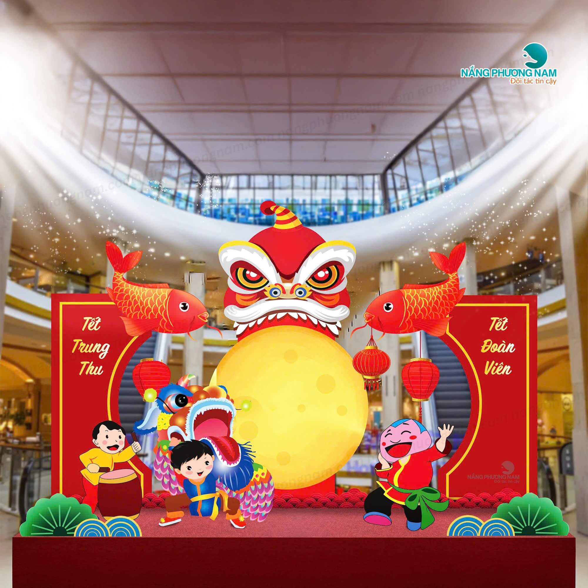 trang-tri-booth-trung-thu Mẫu thiết kế, trang trí Trung Thu, tiểu cảnh tết Trung Thu