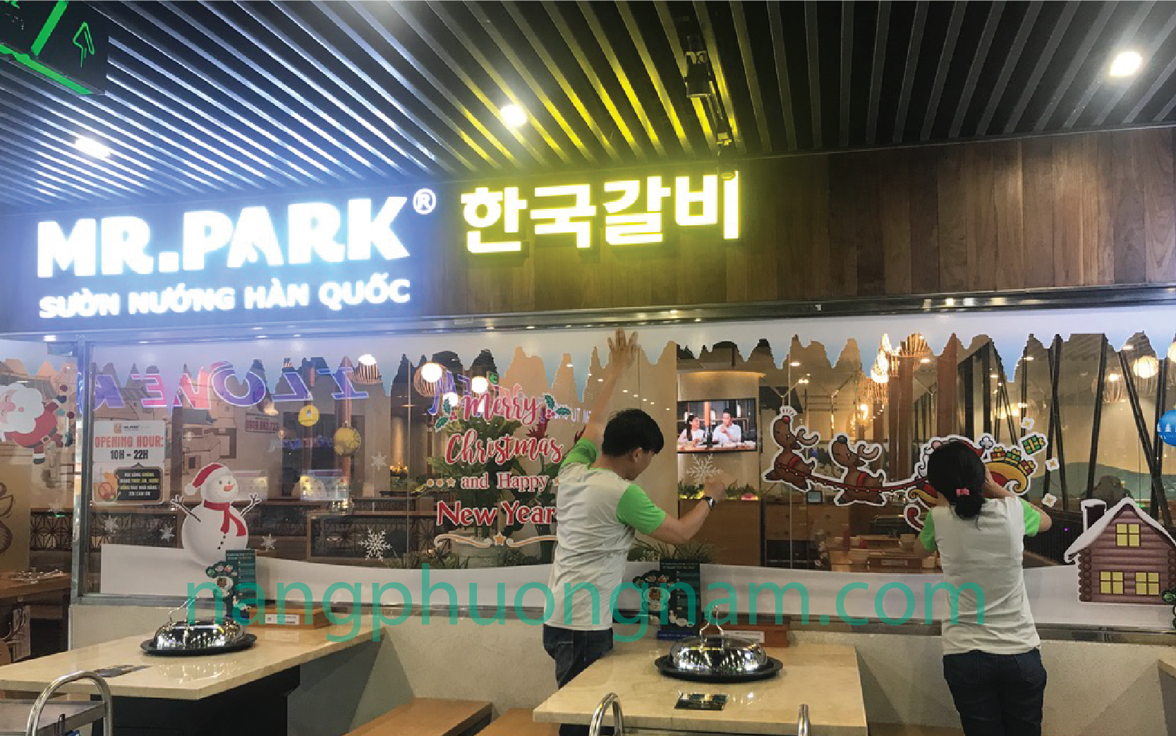 trang trí noel cửa kính trang trí noel cửa kính