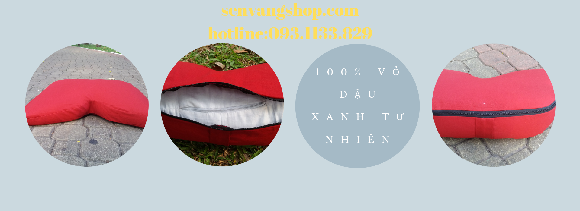 Bồ đoàn ngồi thiền vỏ đậu chữ V Bồ đoàn ngồi thiền vỏ đậu chữ V