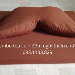 COMBO Tọa Cụ + Bồ Đoàn Ngồi Thiền Vỏ Đậu Chữ V