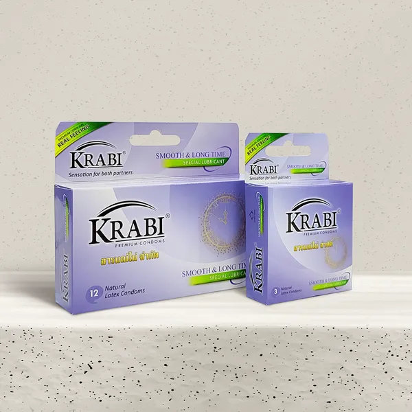 Bao cao su Krabi trơn mỏng và kéo dài thời gian – Smooth & Longtime Krabi Premium Condoms, nhập khẩu Thailand Bao cao su Krabi trơn mỏng và kéo dài thời gian – Smooth & Longtime Krabi Premium Condoms, nhập khẩu Thailand