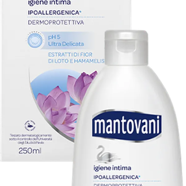 Dung dịch vệ sinh MANTOVANI  Ultra delicate PH 5- Lotus Flower and Hamamelis- CHIẾT XUẤT HOA SEN VÀ  cây phỉ HAMAMELIS  
