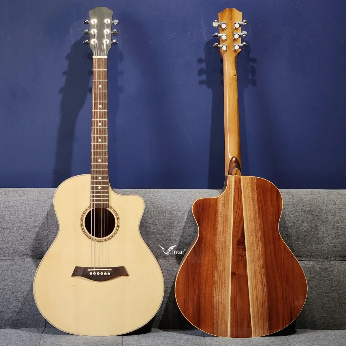 A2 - ĐÀN GUITAR ACOUSTIC GỖ HỒNG ĐÀO NGUYÊN TẤM