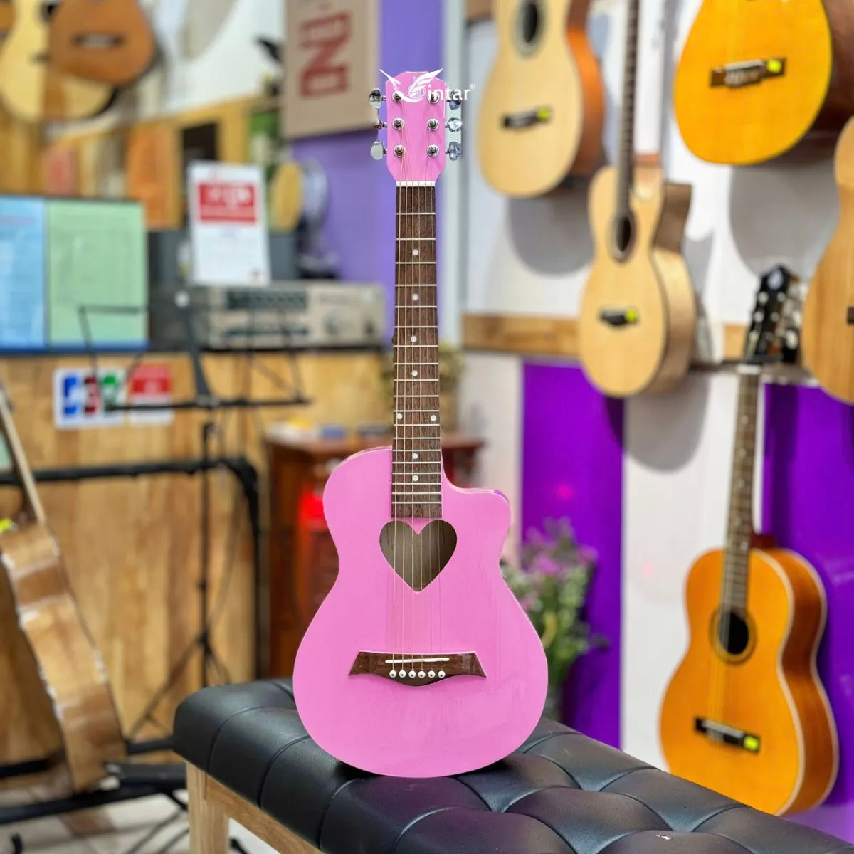 M1 - ĐÀN GUITAR ACOUSTIC MINI TRÁI TIM SIZE 1/2 