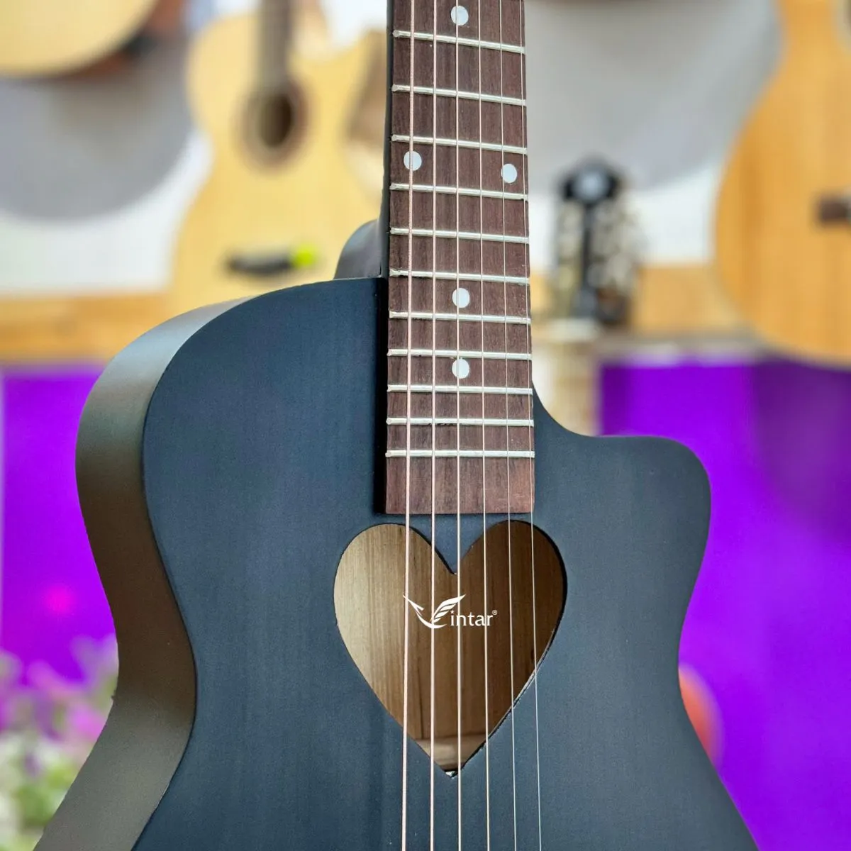 M1 - ĐÀN GUITAR ACOUSTIC MINI TRÁI TIM SIZE 1/2 