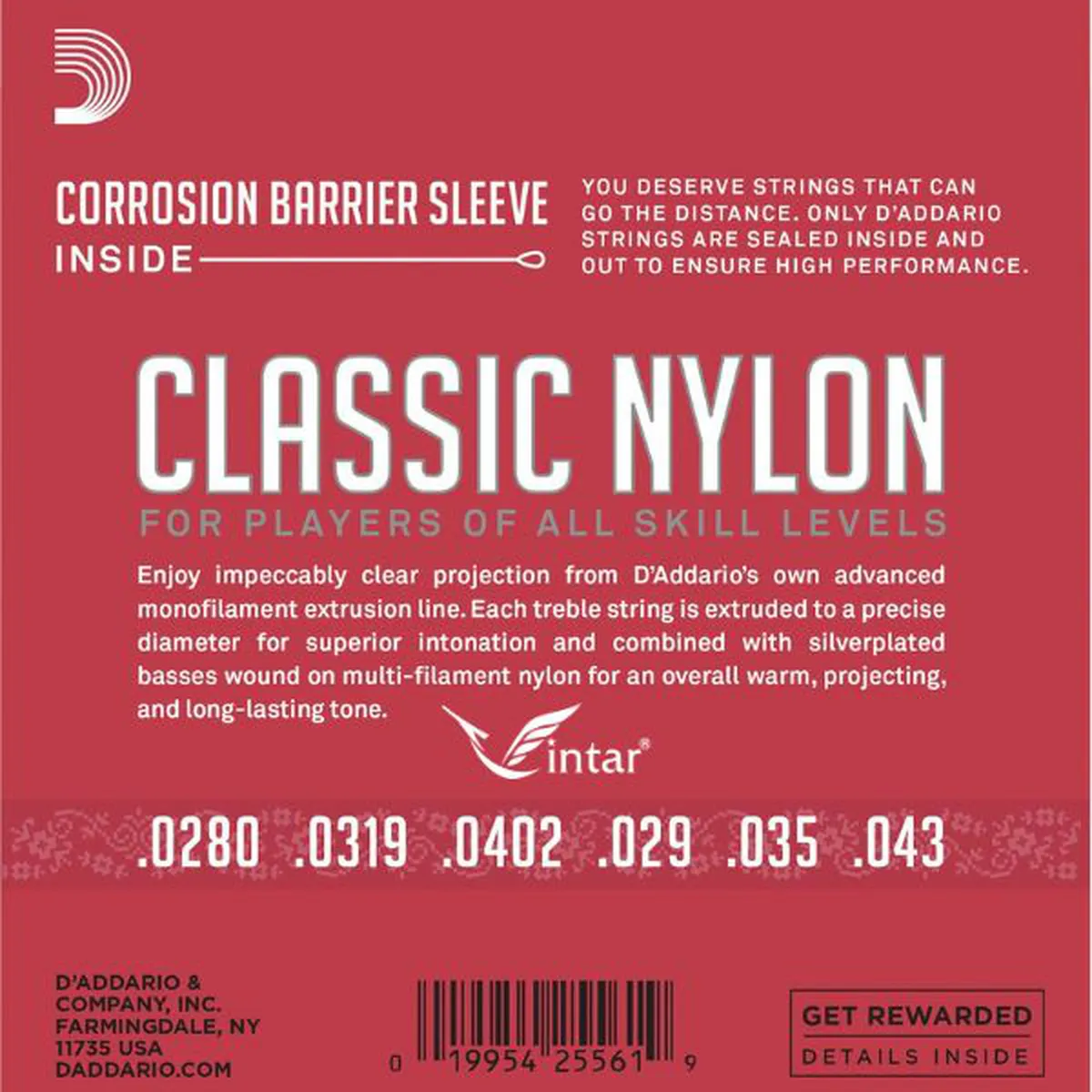Dây Đàn Guitar Classic D'Addario Mỹ EJ27