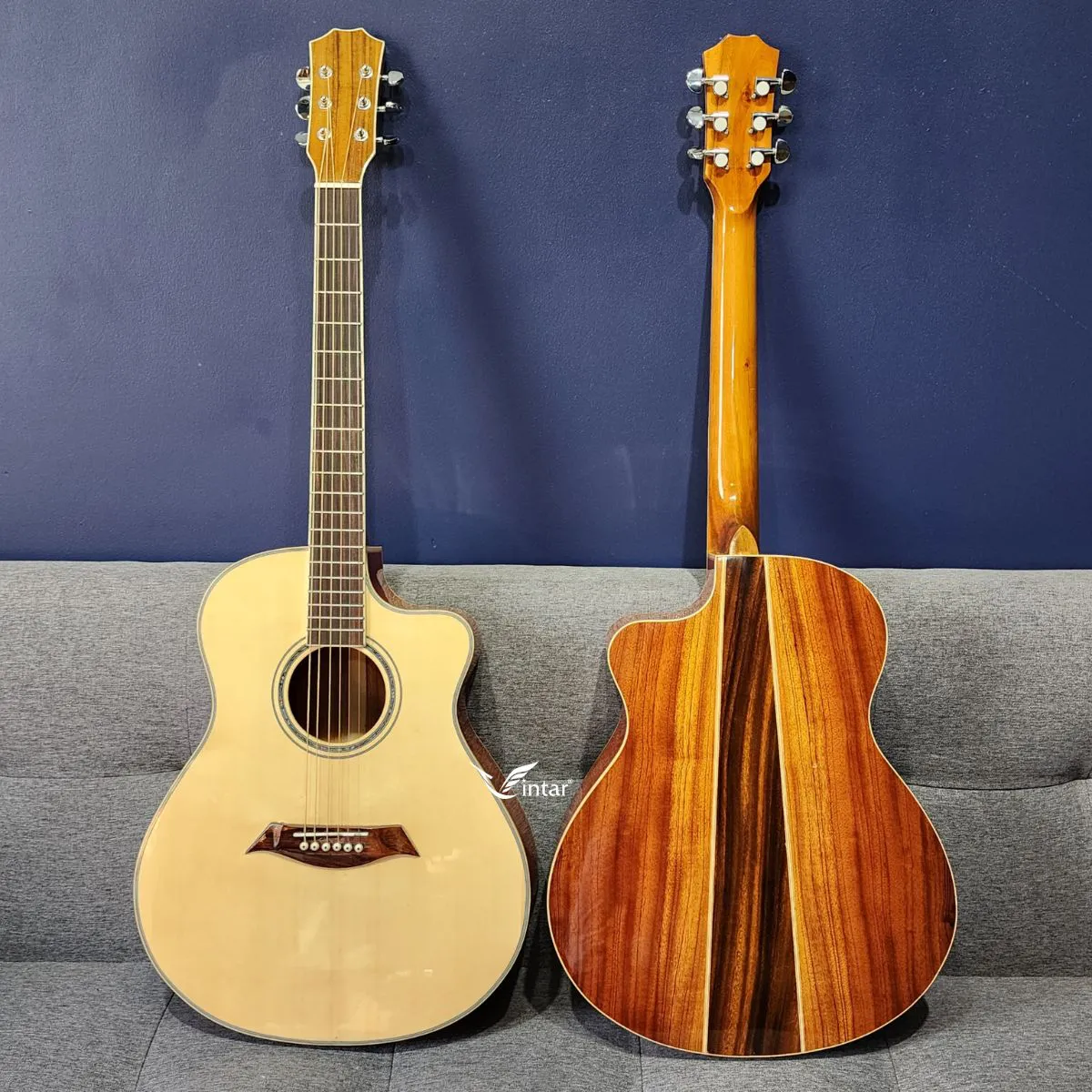 A4 - ĐÀN GUITAR ACOUSTIC GỖ HỒNG ĐÀO TOP THÔNG CAO CẤP 