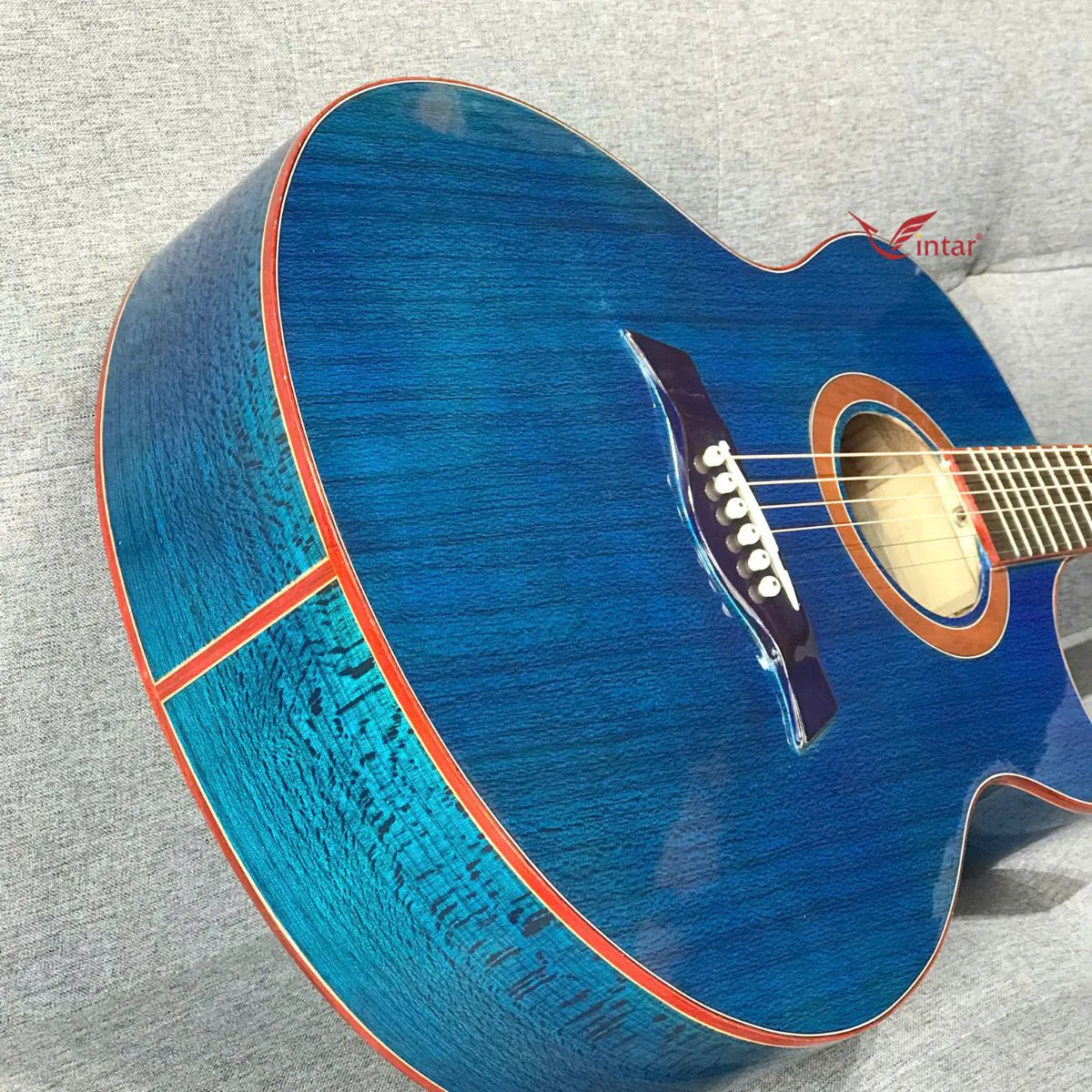 S5 GUITAR GỖ SỒI SỪNG MÀU XANH  ACOUSTIC