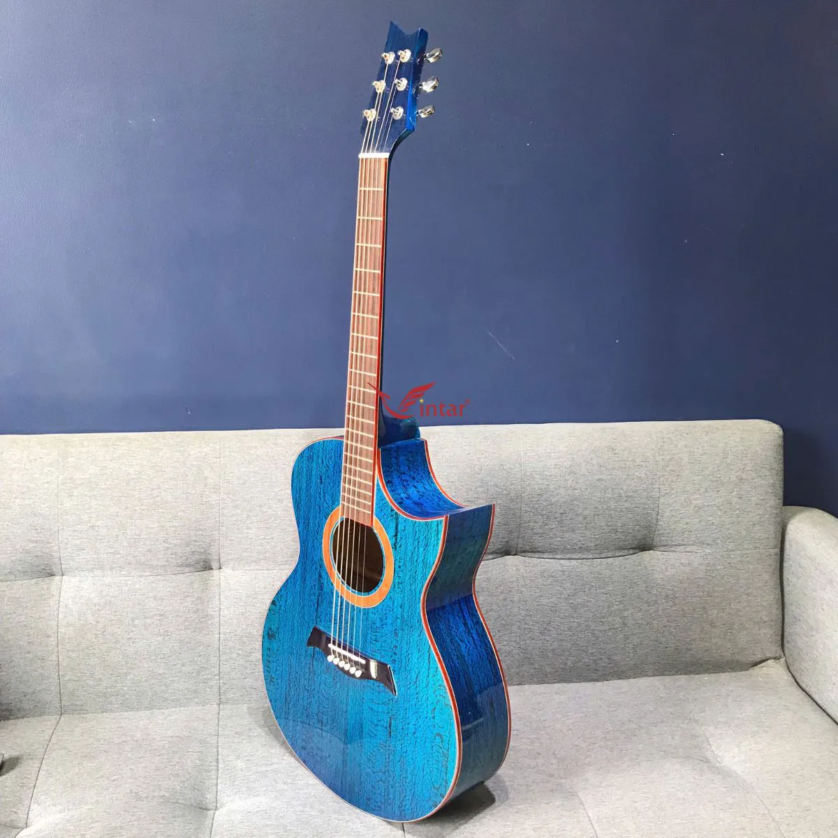 S5 GUITAR GỖ SỒI SỪNG MÀU XANH  ACOUSTIC
