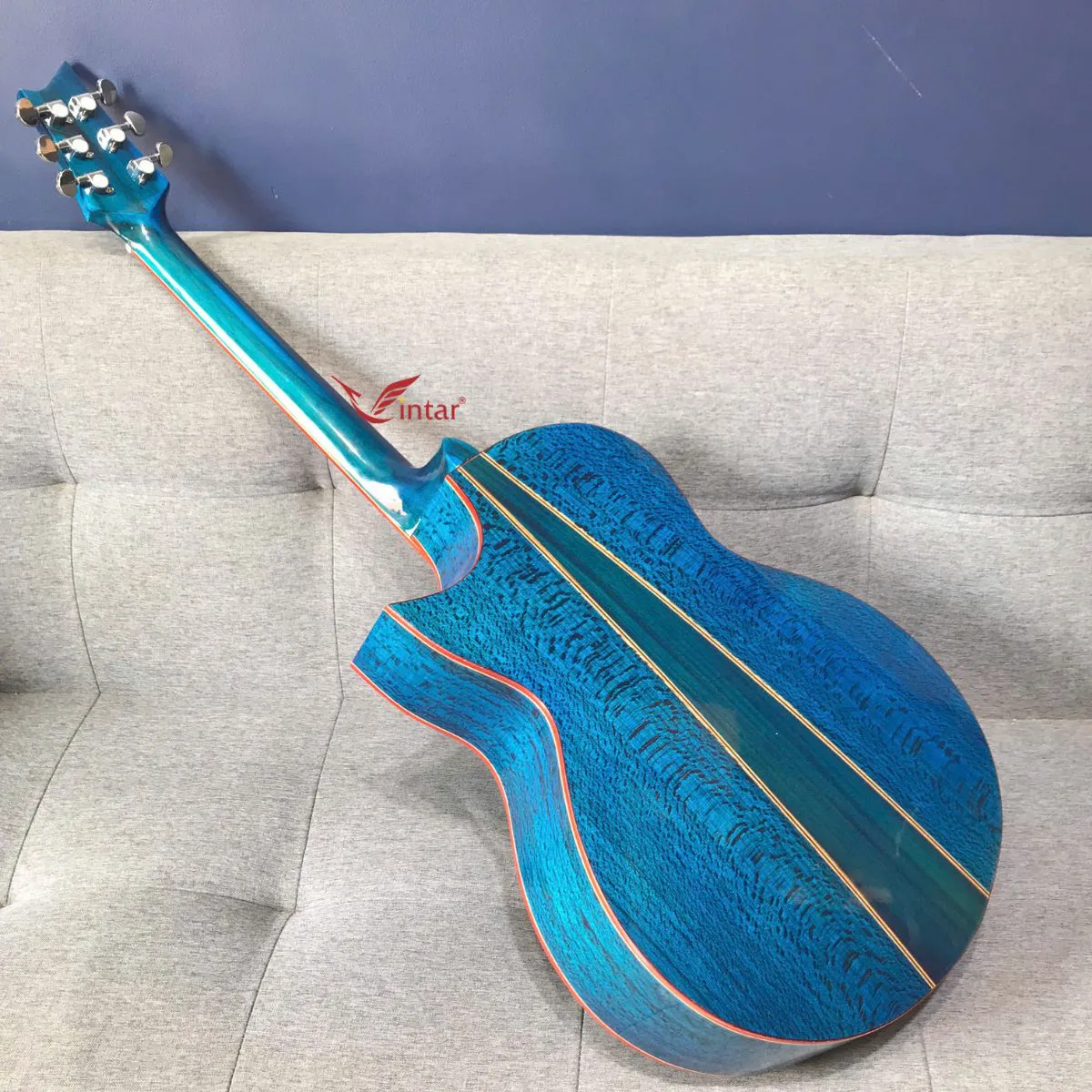 S5 GUITAR GỖ SỒI SỪNG MÀU XANH  ACOUSTIC