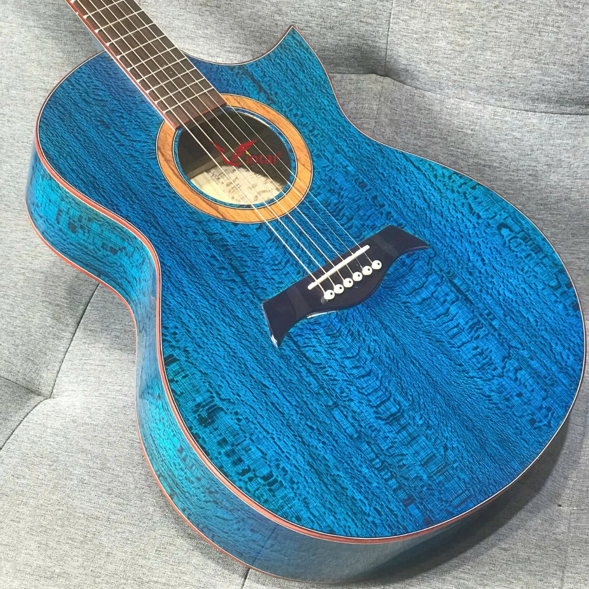 S5 GUITAR GỖ SỒI SỪNG MÀU XANH  ACOUSTIC