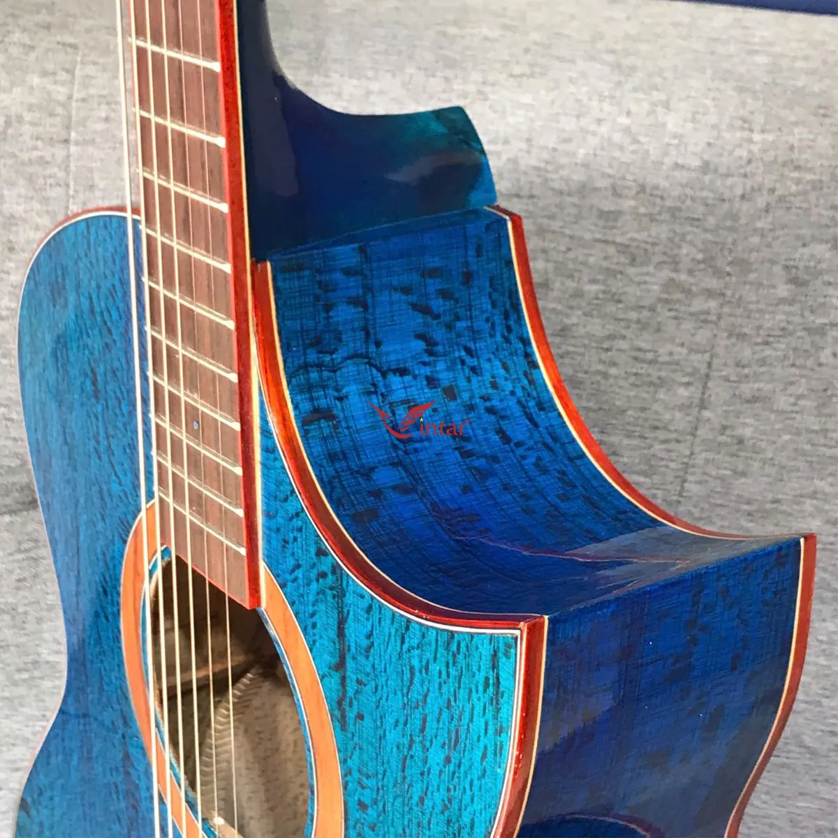 S5 GUITAR GỖ SỒI SỪNG MÀU XANH  ACOUSTIC