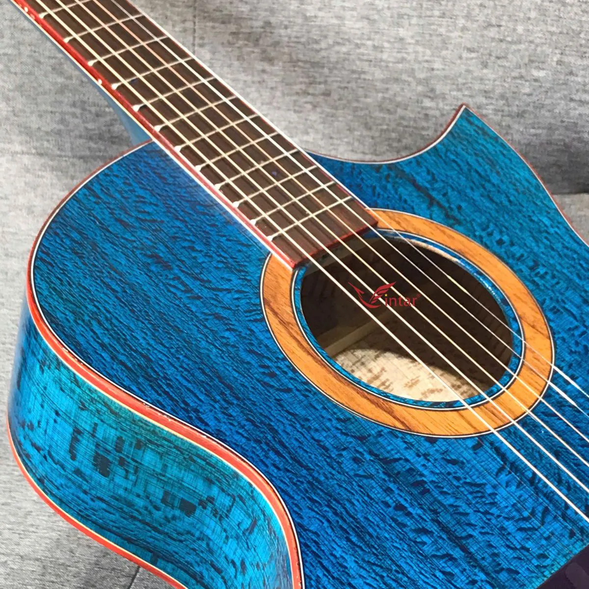 S5 GUITAR GỖ SỒI SỪNG MÀU XANH  ACOUSTIC