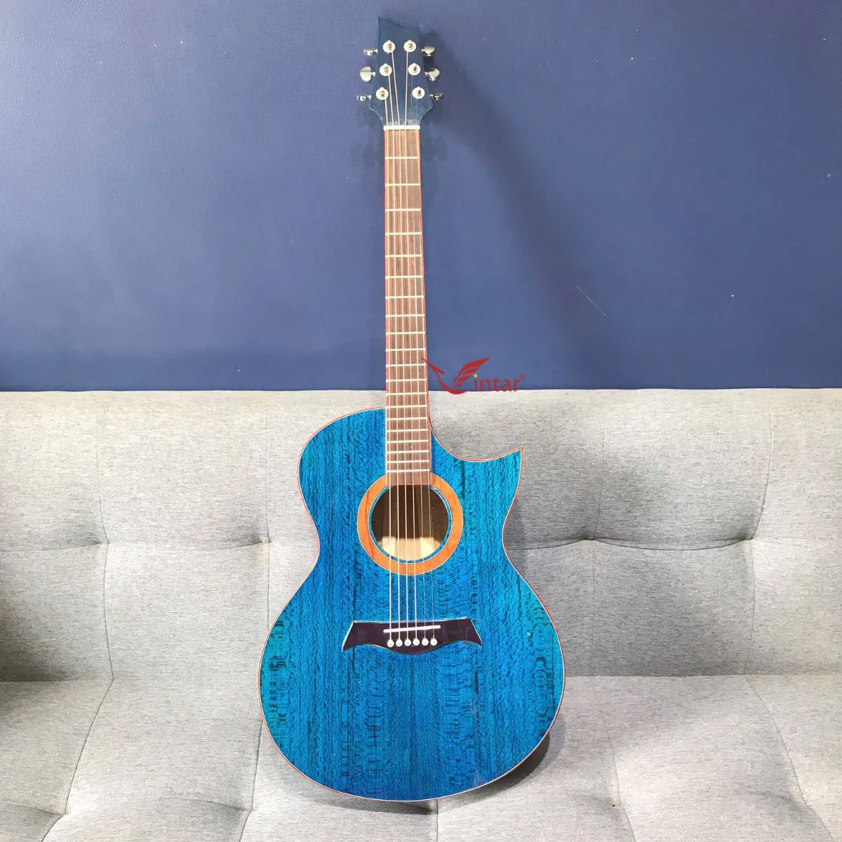 S5 GUITAR GỖ SỒI SỪNG MÀU XANH  ACOUSTIC