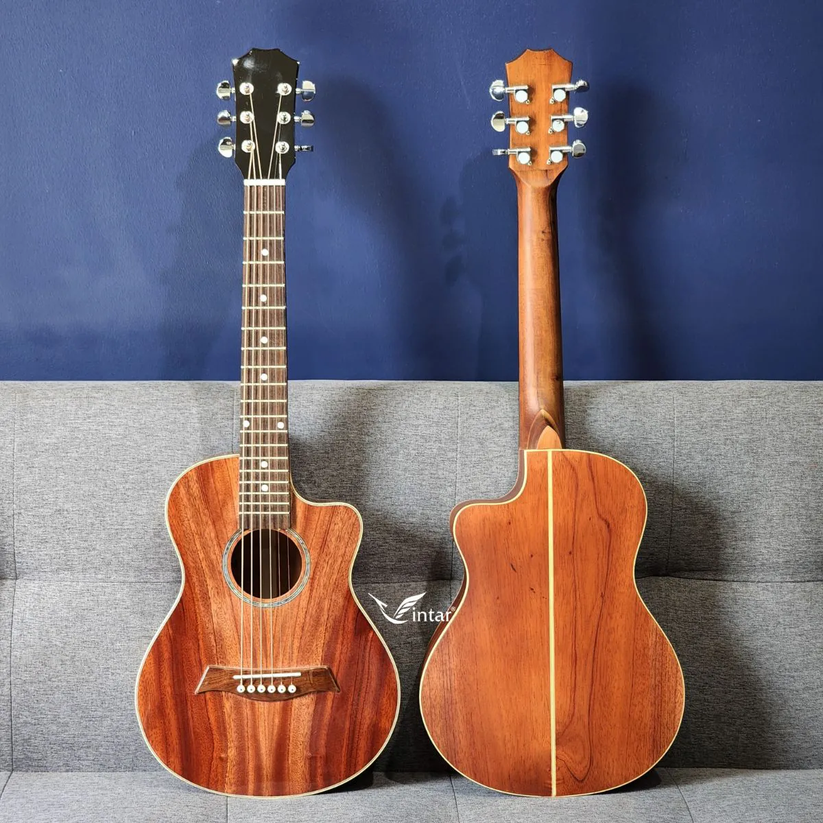 FM2 - ĐÀN GUITAR ACOUSTIC FULL GỖ HỒNG ĐÀO TRUNG MINI SIZE 1/2