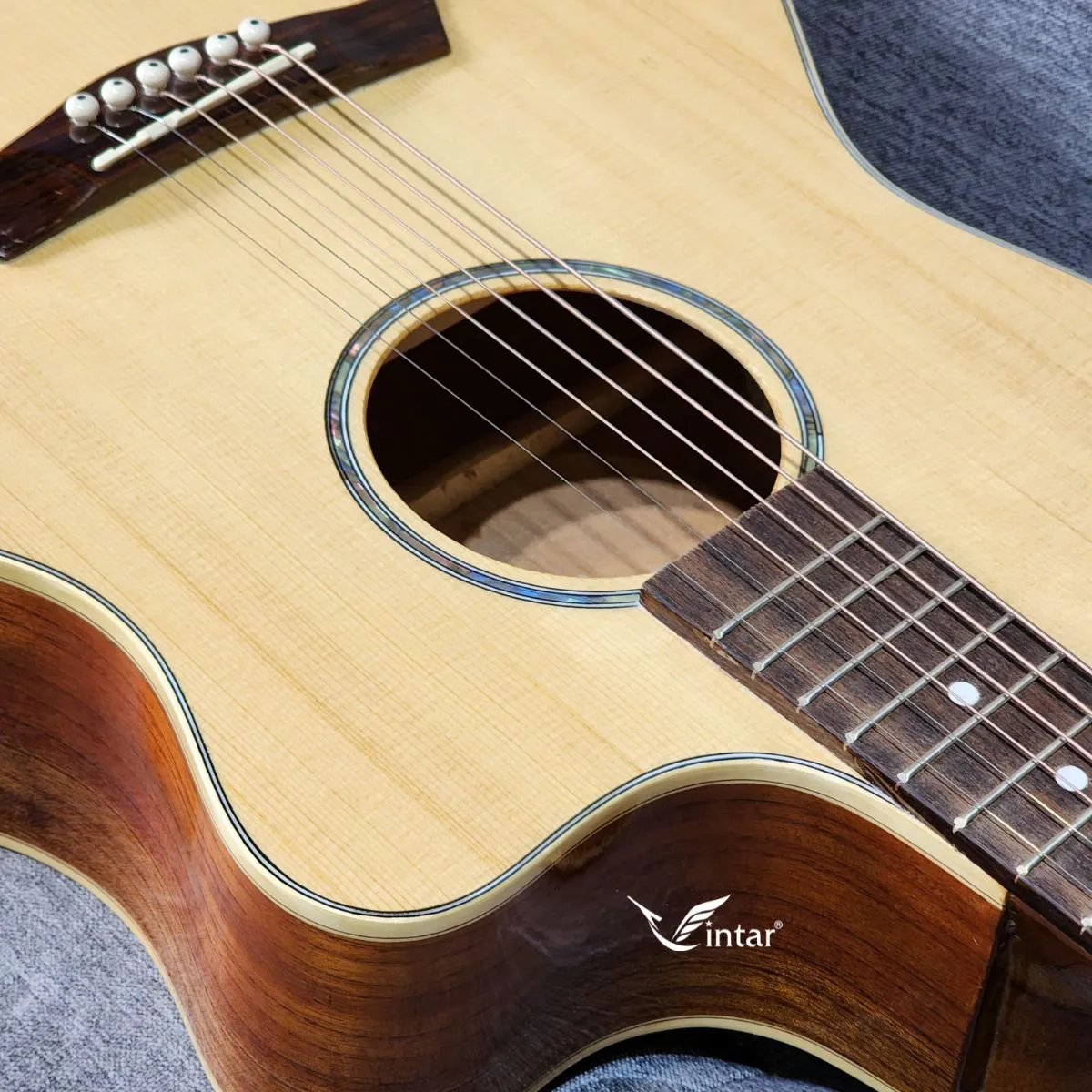 A2 - ĐÀN GUITAR ACOUSTIC GỖ HỒNG ĐÀO NGUYÊN TẤM