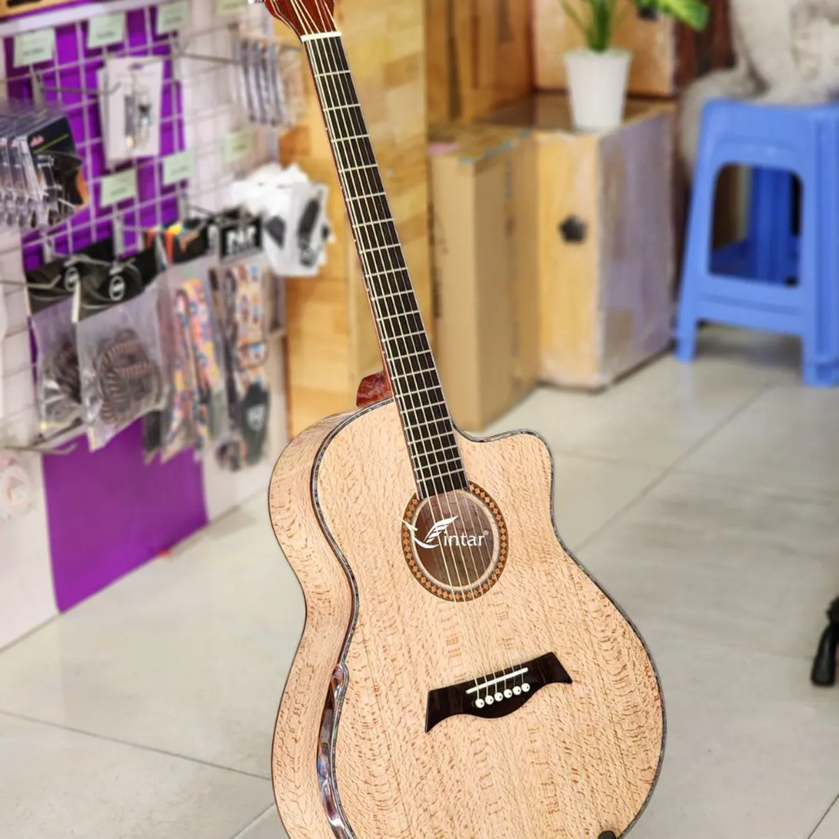 FA6V - ĐÀN GUITAR ACOUSTIC FULL GỖ SỒI PHÁP CAO CẤP CÓ BAVEL 