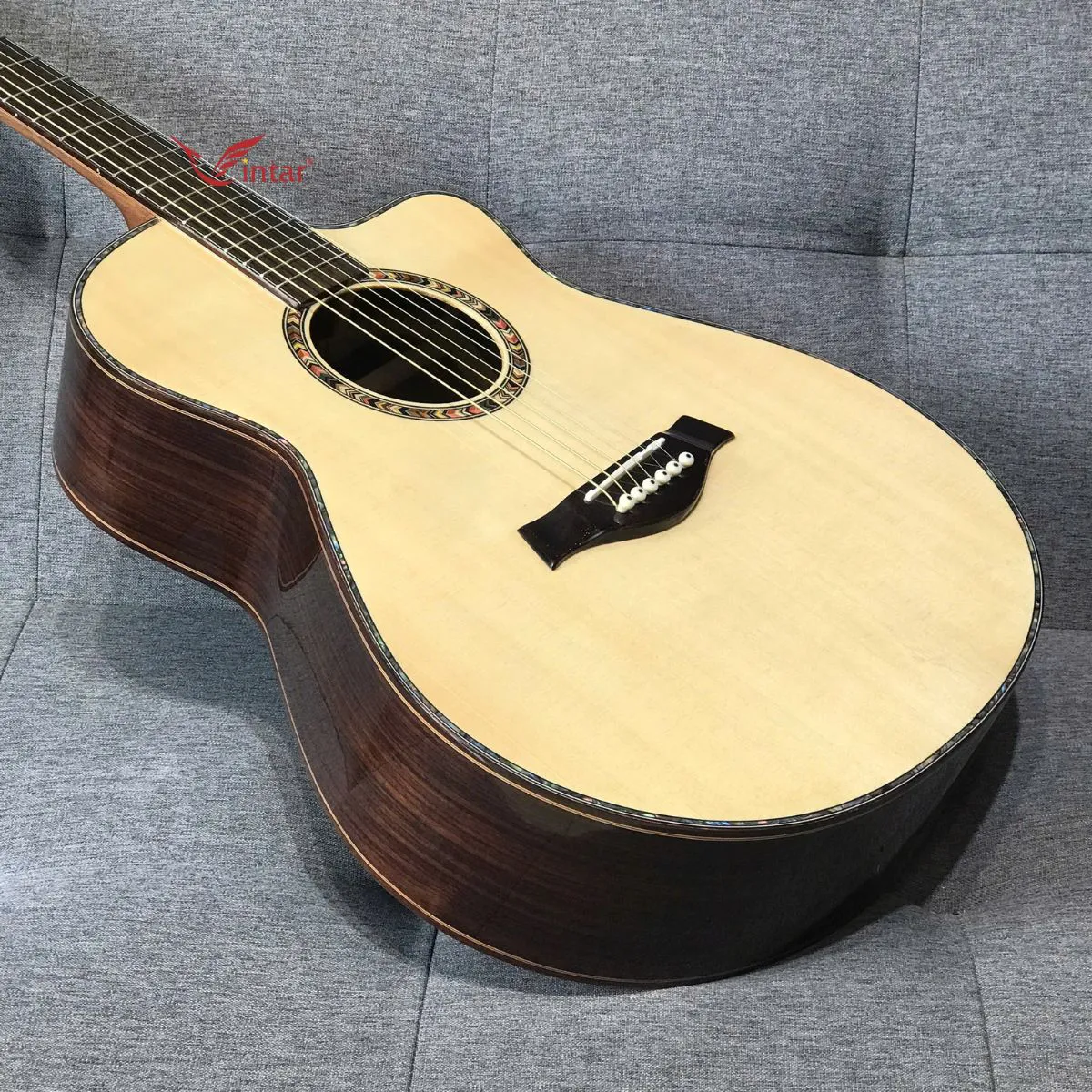 A7 - GUITAR GỖ CẨM ẤN ACOUSTIC CAO CẤP KHÓA BẠC 