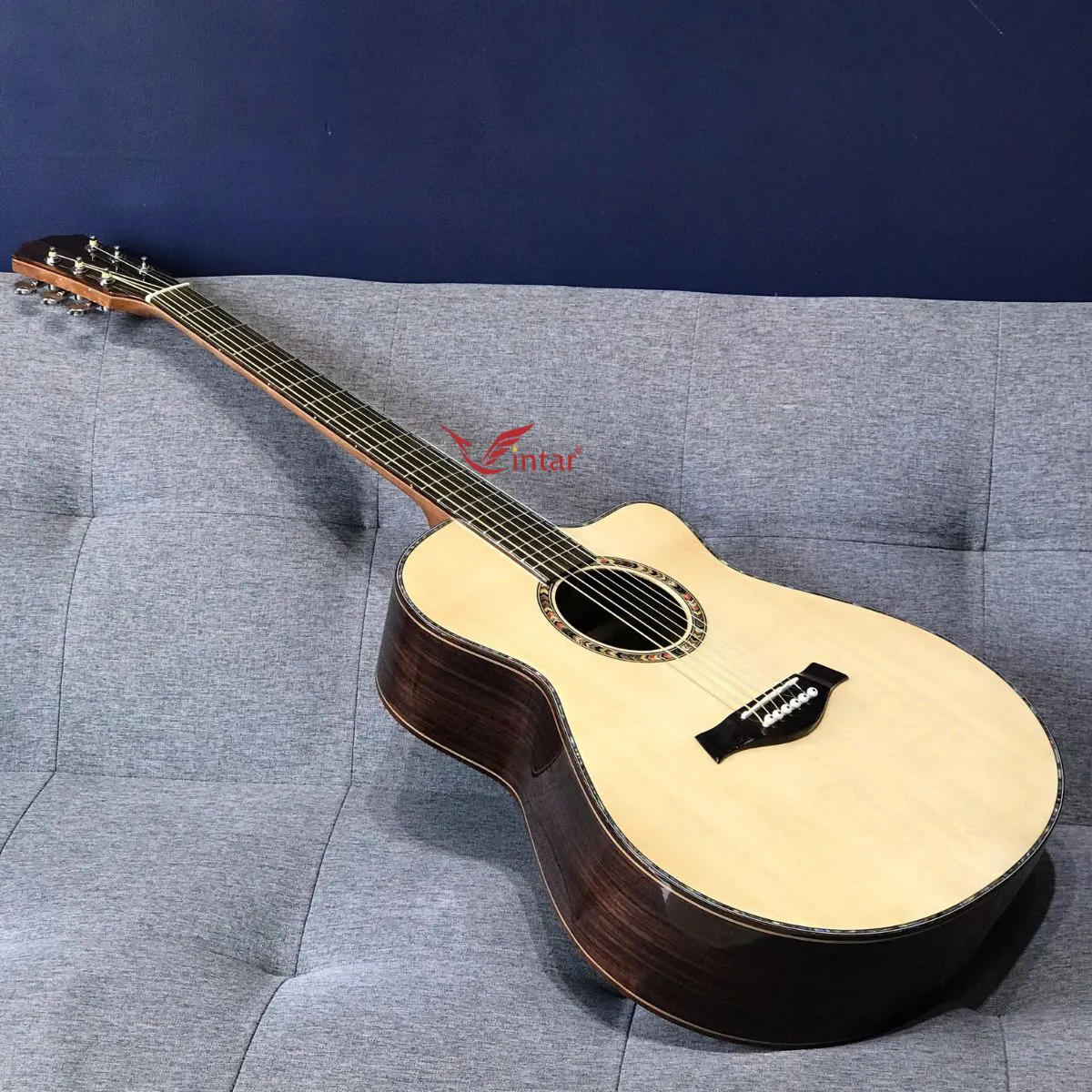 A7 - GUITAR GỖ CẨM ẤN ACOUSTIC CAO CẤP KHÓA BẠC 