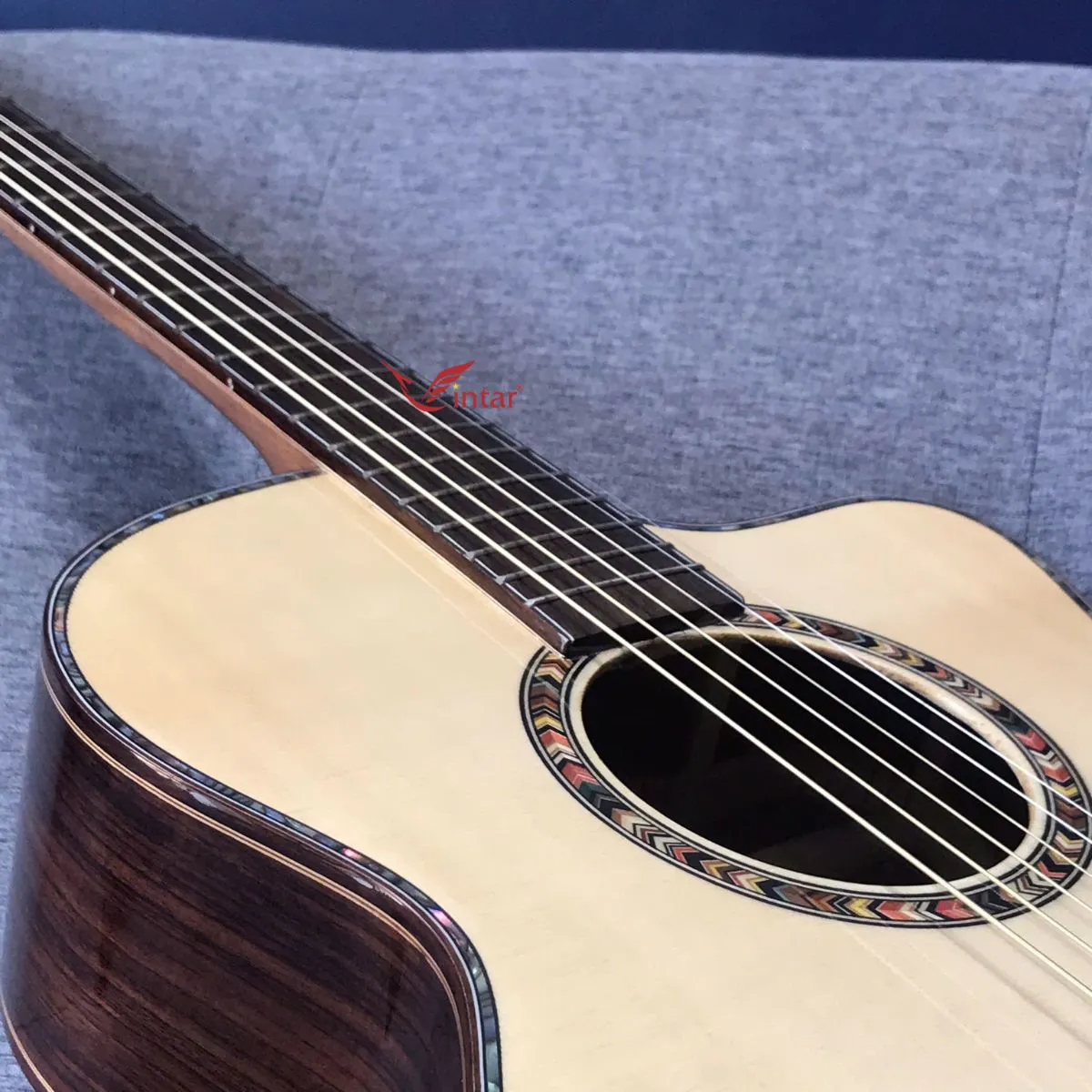 A7 - GUITAR GỖ CẨM ẤN ACOUSTIC CAO CẤP KHÓA BẠC 