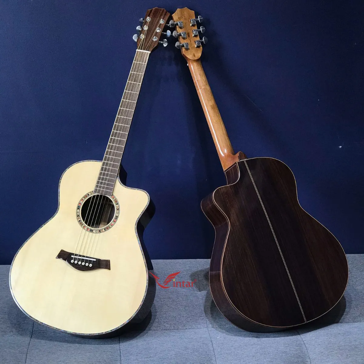 A7 - GUITAR GỖ CẨM ẤN ACOUSTIC CAO CẤP KHÓA BẠC 