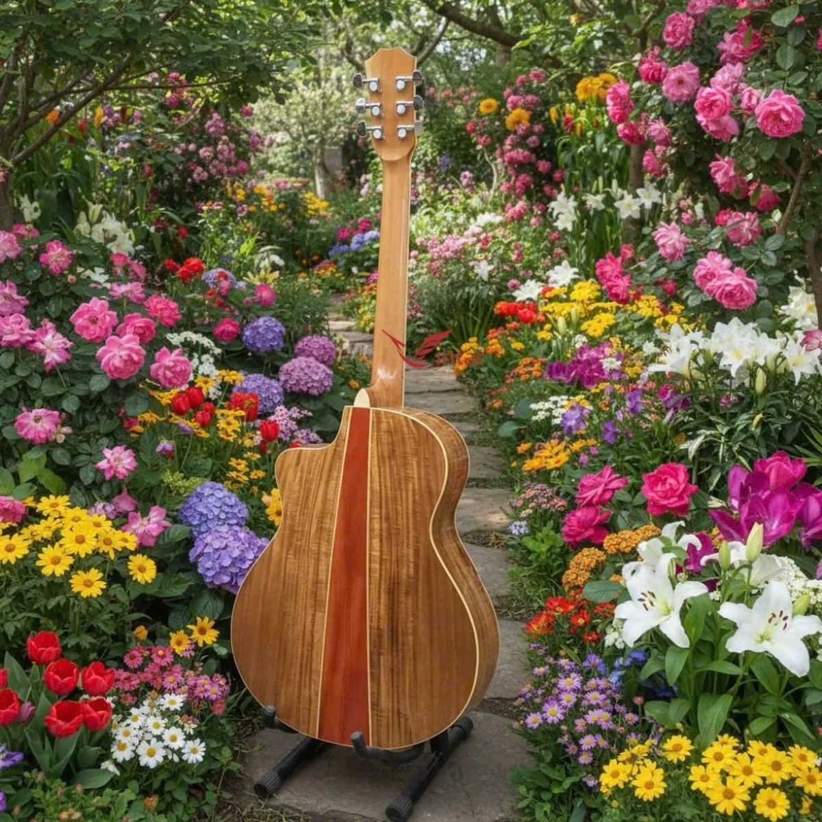 A4VKOA _GUITAR ACOUSTIC GỖ KOA CÓ BAVEL CAO CẤP