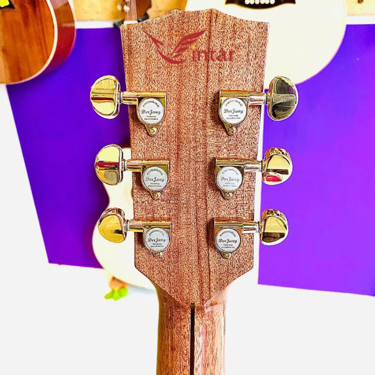 Khóa Acoustic Đúc Derjung Vàng Cao Cấp