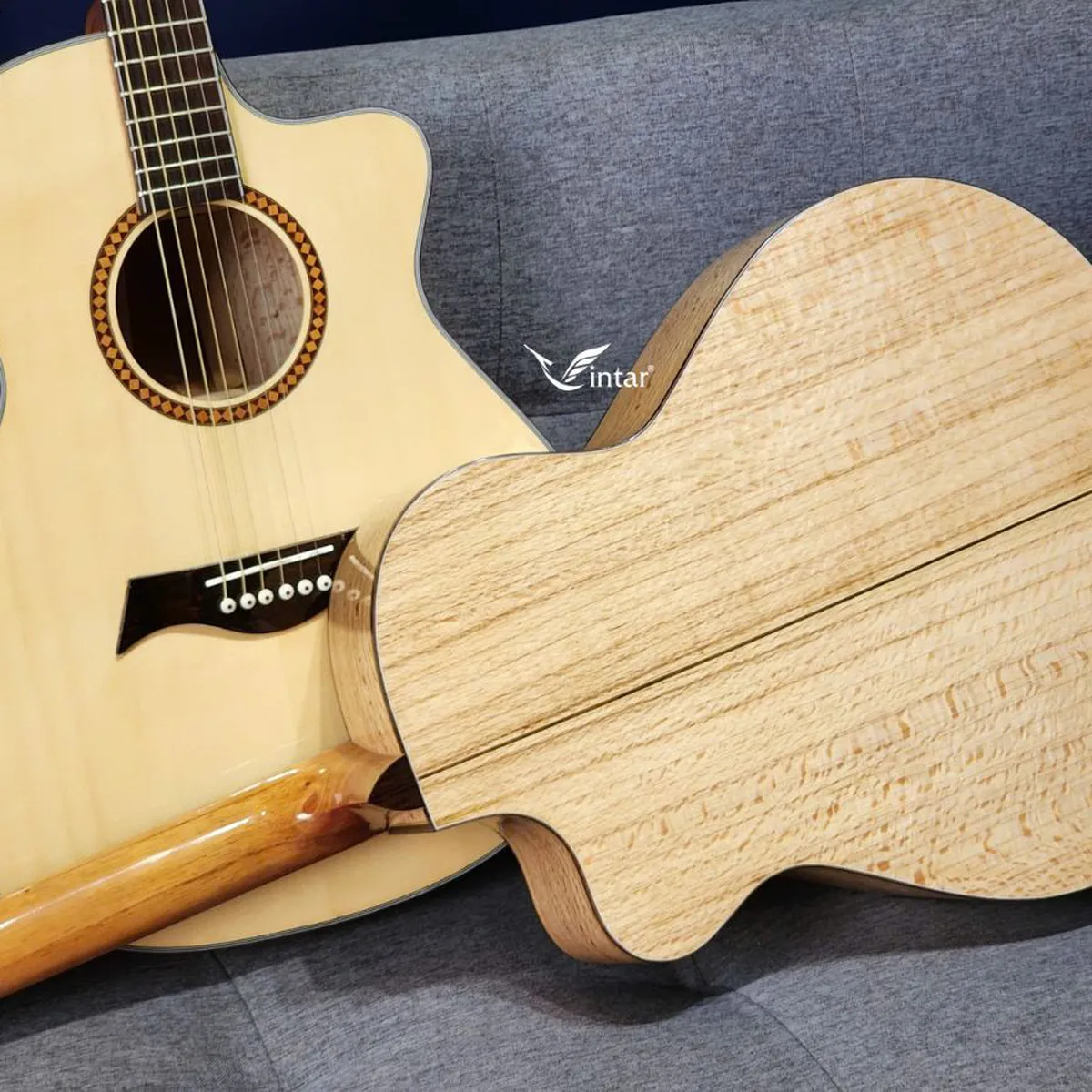 A6 - ĐÀN GUITAR ACOUSTIC GỖ SỒI PHÁP CAO CẤP, dan guitar acoustic go soi phap cao cap