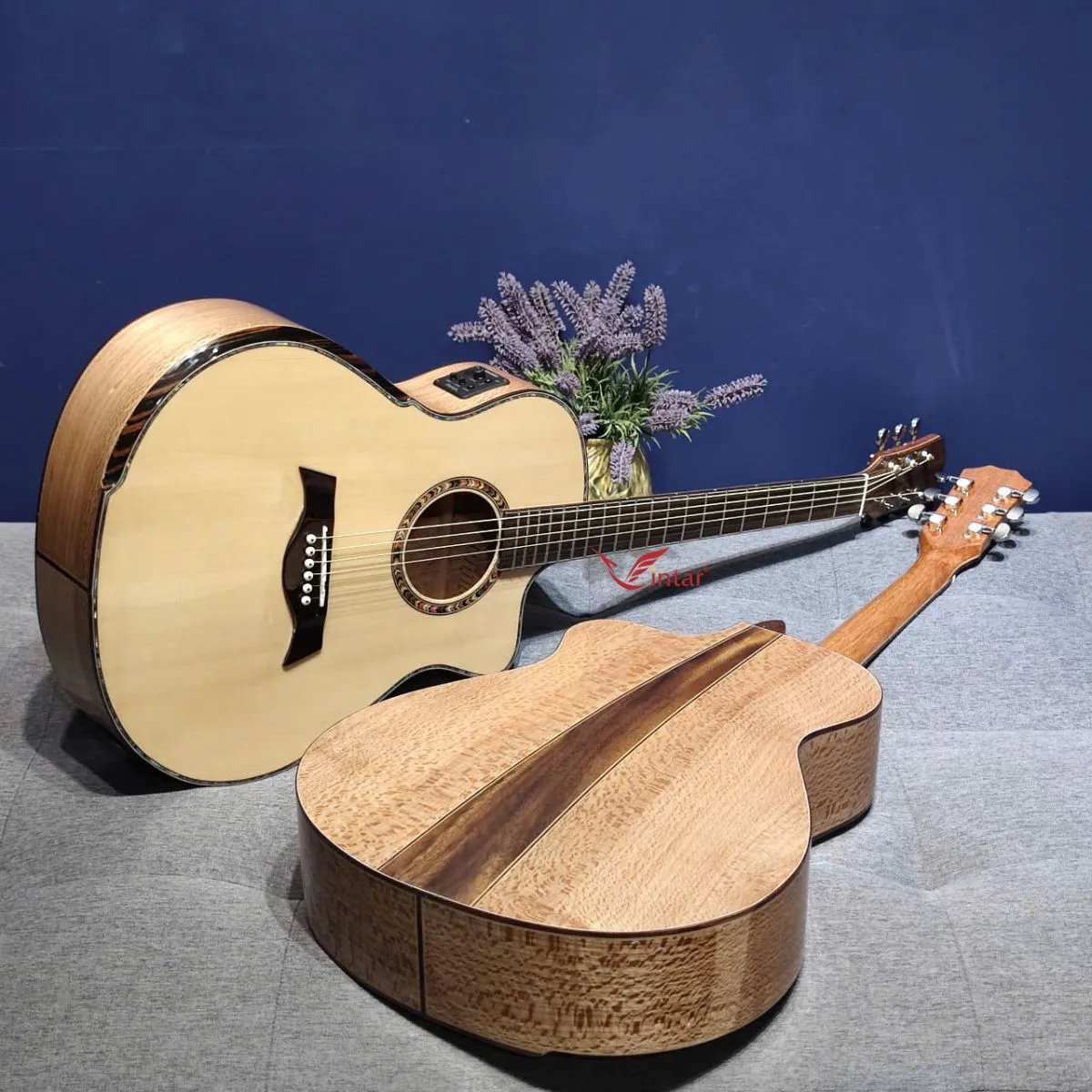 A6V EQ - GUITAR ACOUSTIC GỖ SỒI PHÁP GẮN  MET B12 CHÍNH HÃNG 